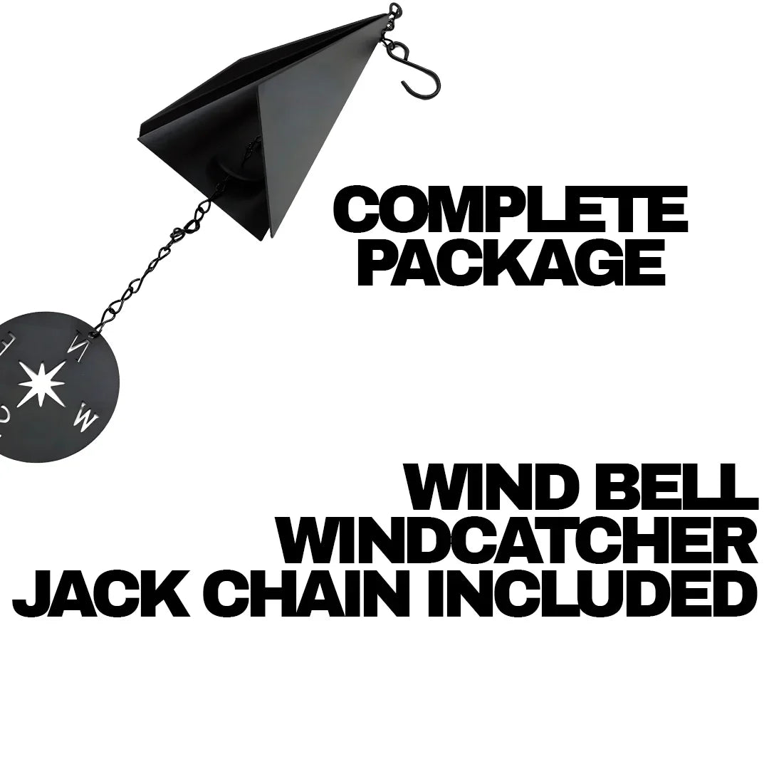 Belro Door County Wind Bell hanging outdoors, decorative metal wind chime for home and garden decor.
