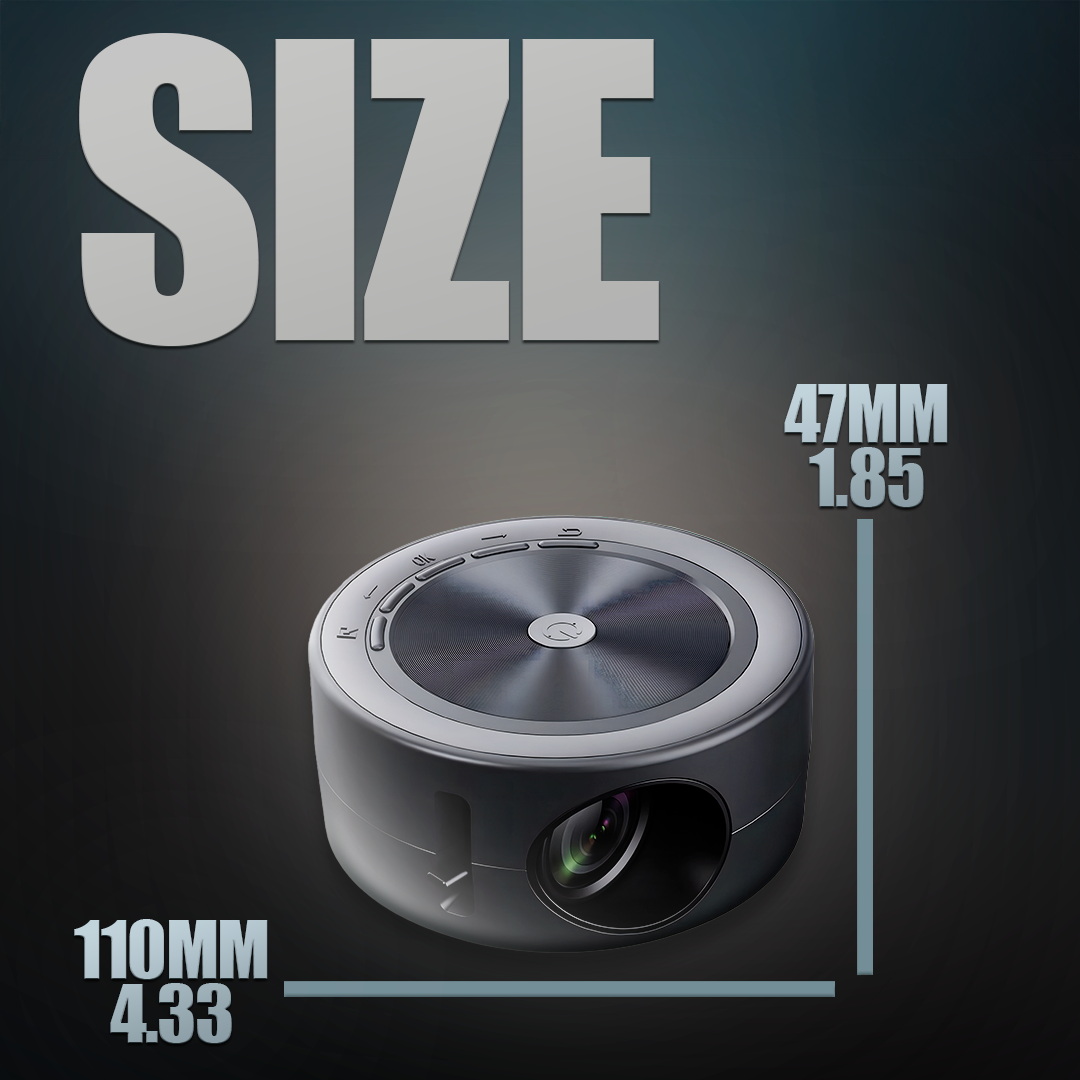 Belro Mini Portable Projector displaying an Ultra HD screen, compact electronics device for home or on-the-go entertainment.