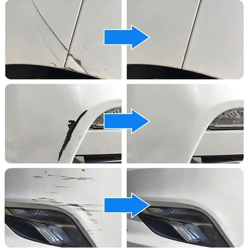Mivoza car scratch remover paste in a tub, designed for quick and easy scratch repair for vehicle paint, suitable for home use.
