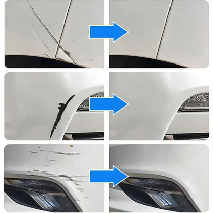 Mivoza car scratch remover paste in a tub, designed for quick and easy scratch repair for vehicle paint, suitable for home use.