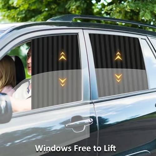 Belro car window shades accessory showing dark fabric sun protection for vehicle windows