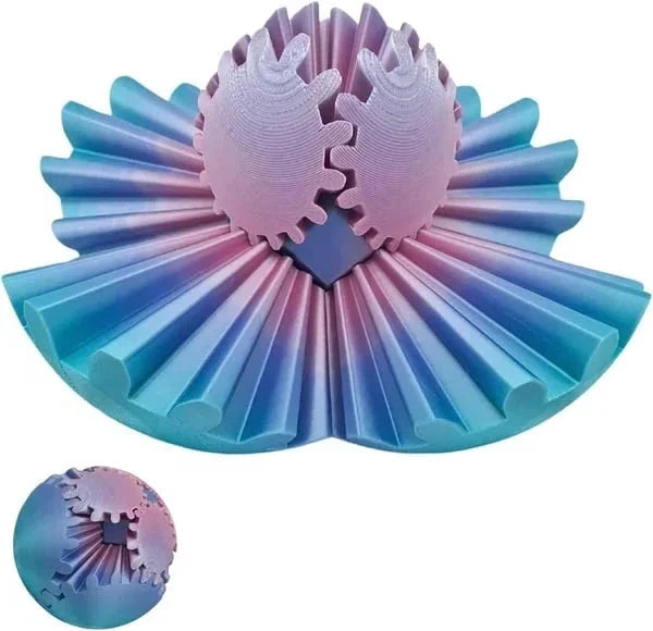 Belro Steampunk Whirling Wonder Fidget Gear Ball toy, with intricate gears and metallic finish, designed for stress relief and focus.
