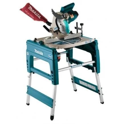 Makita LF1000 Flip Over Saw with adjustable cutting table and safety features, ideal for precision woodworking projects.