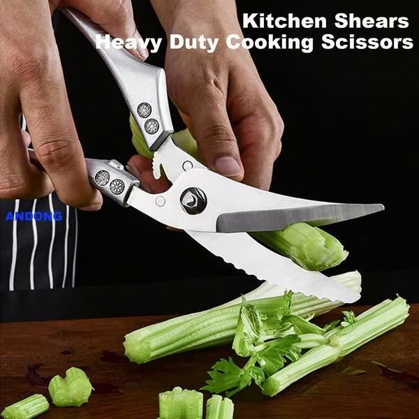 Belro chicken shears for kitchen and dining, stainless steel kitchen scissors with ergonomic handles for poultry and food prep.