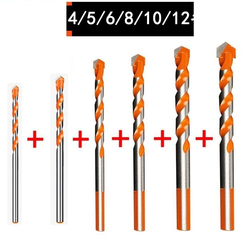 Casavibeo 6mm-12mm diamond drill bits for concrete, ceramic tile, and metal, featuring round shank for wall and DIY drilling projects.
