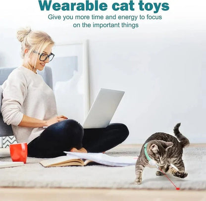 Mivoza Laser Play Cat Collar with automatic laser pointer and interactive features for active, supervised play.