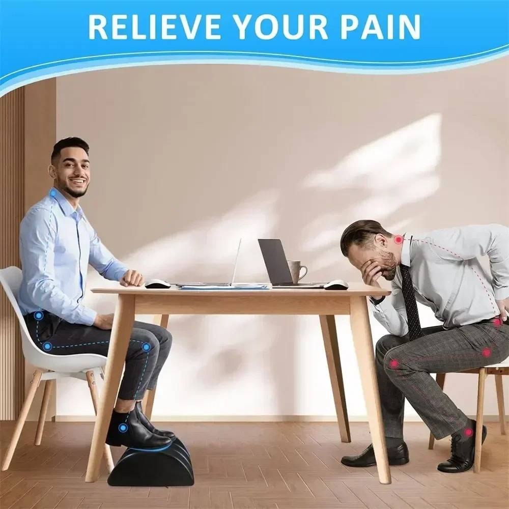 Belro Under Desk Foot Cushion Rest for ergonomic support and comfort during work, designed to reduce leg fatigue.