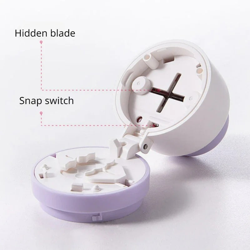 Belro pill cutter and splitter showing a compact, manual device with pills ready to be split for accurate dosage.