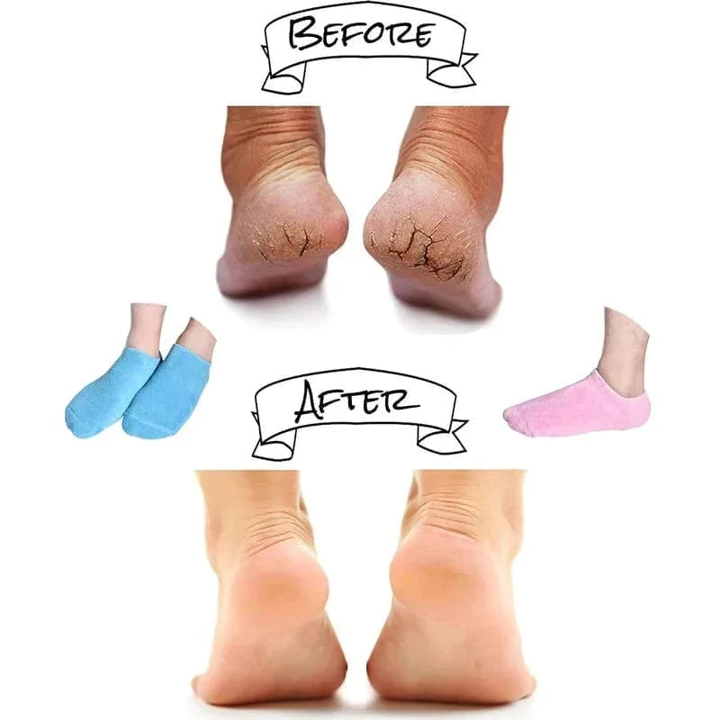 Belro moisturizing socks with spa gel lining, designed for relaxing foot care and hydration.