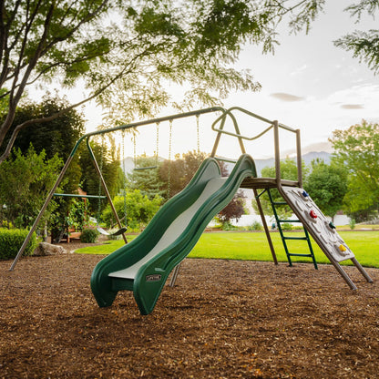 Casavibeo Lifetime Climb & Slide Playset with colorful slide, climbing ladder, and safety features for outdoor play.