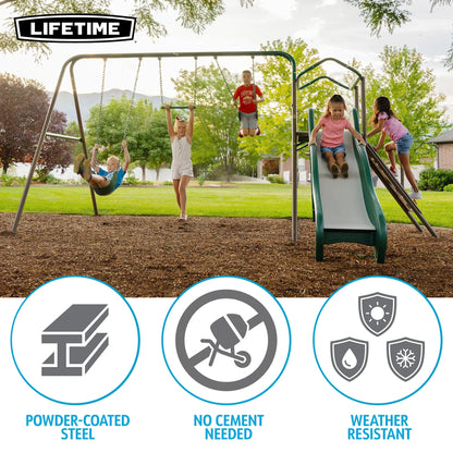 Casavibeo Lifetime Climb & Slide Playset featuring a slide, climbing frame, and colorful play areas for kids.