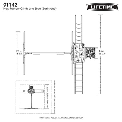 Casavibeo Lifetime Climb & Slide Playset with colorful climbing frame, slide, and safety features for outdoor children's play area