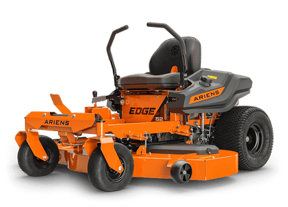 Ariens Edge zero turn riding mower model 915285 with 52-inch cutting deck, shown in a green outdoor lawn setting.