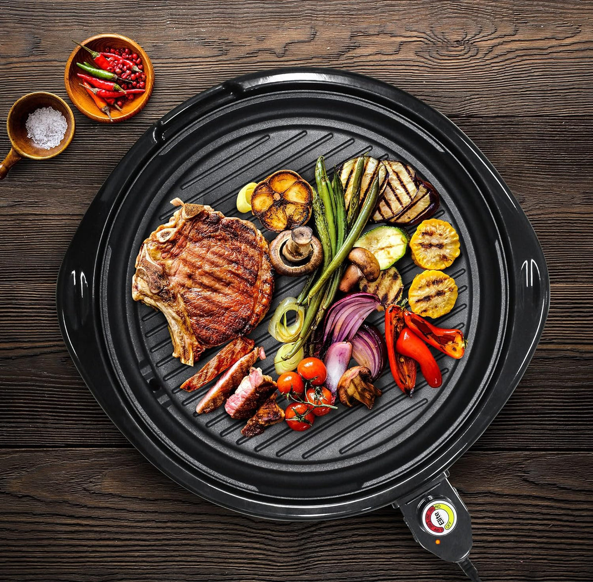 Belro smokeless electric tabletop grill with nonstick surface, compact design, ideal for indoor cooking and easy cleaning