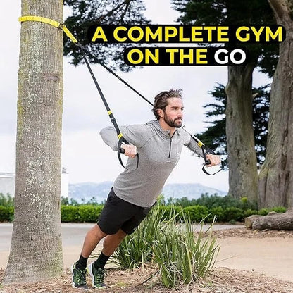 Casavibeo TRX GO suspension trainer for full-body strength workouts, portable at-home exercise equipment with adjustable straps.