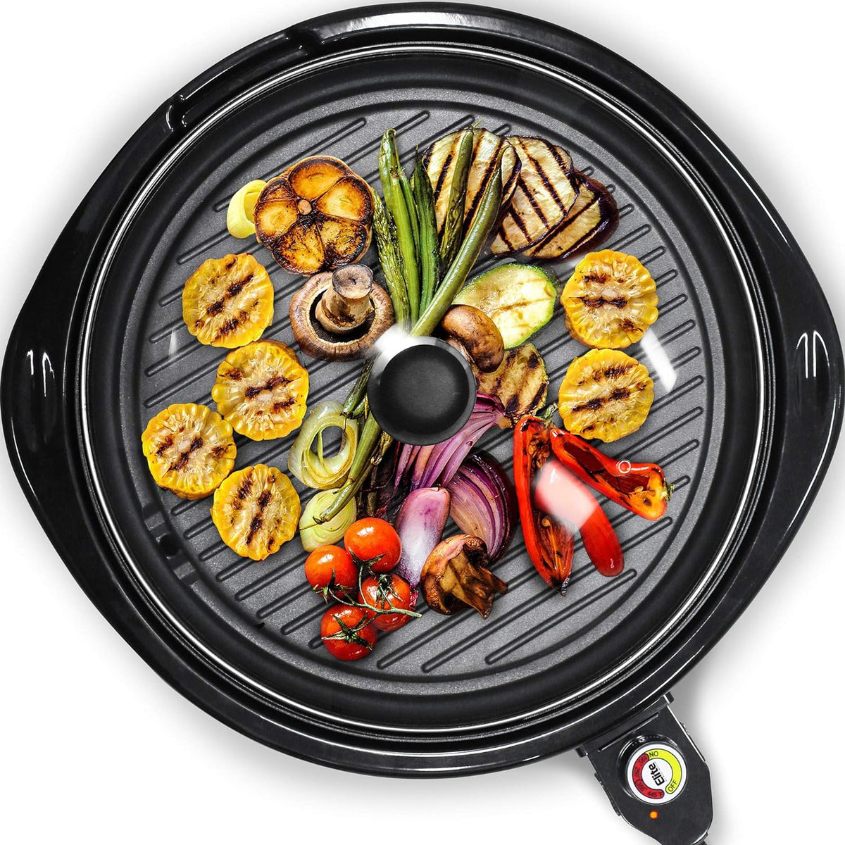 Belro smokeless electric tabletop grill with nonstick surface, compact electronics appliance for indoor grilling.