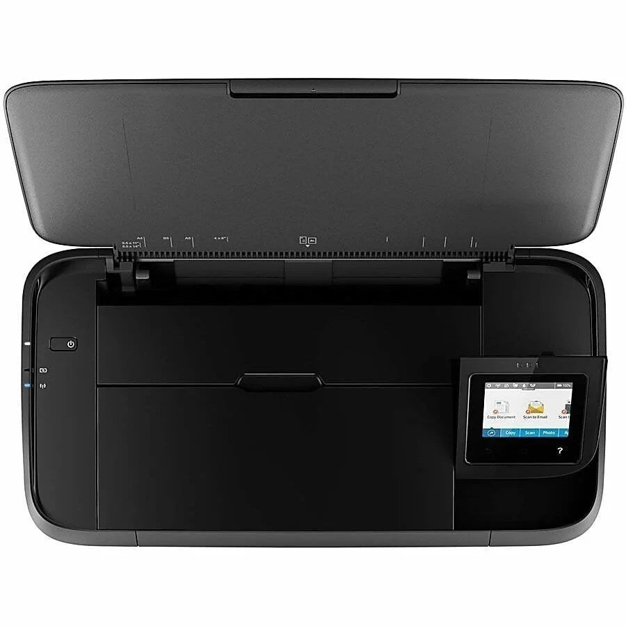Casavibeo HP OfficeJet 250 mobile all-in-one printer with compact design, showing the front view and control panel.