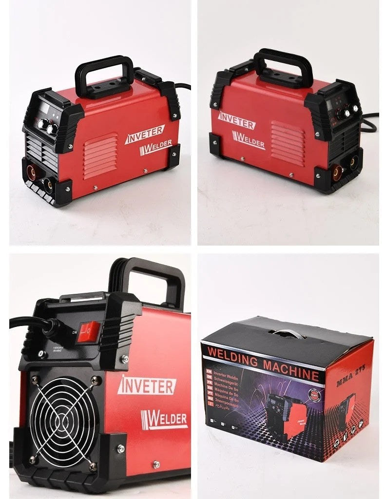 Casavibeo double voltage household and industrial welding machine with American standard 110V, compact design, and control panel.