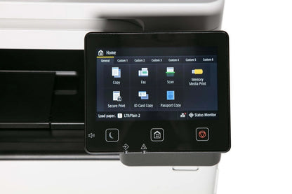 Canon imageCLASS MF753Cdw wireless color laser printer with a paper tray and control panel, suitable for home or office use.