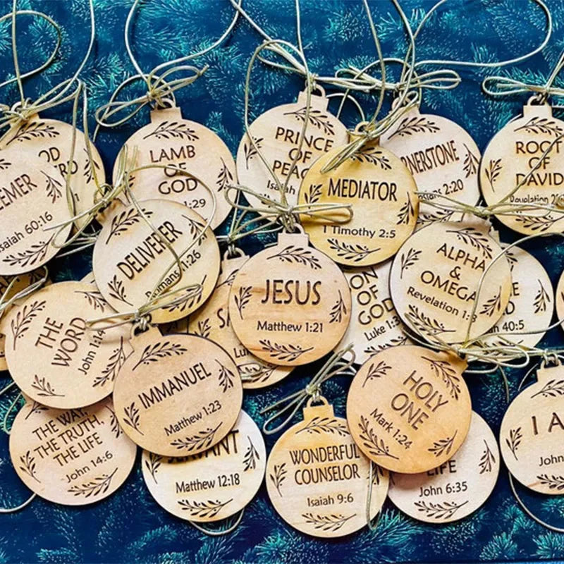 Belro Names of Jesus Christmas hanging ornament featuring holiday-themed design for Advent and holiday decor.