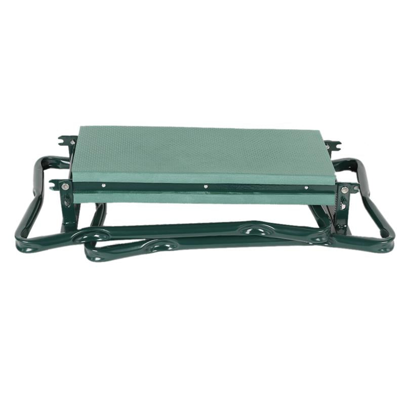 Green Belro ergonomic garden kneeler and seat with padded cushion, ideal for outdoor gardening and kneeling comfort.