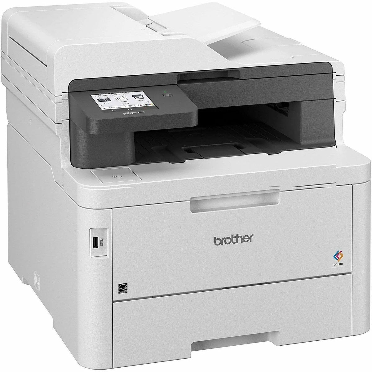 Brother MFC-L3780CDW wireless laser color printer with control panel and paper tray, by Casavibeo.