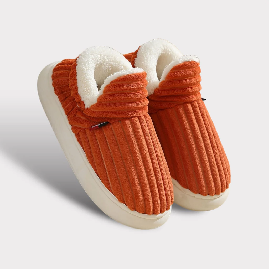 Belro boutique warm slippers with soft fabric and cozy design, ideal for indoor comfort and relaxation.