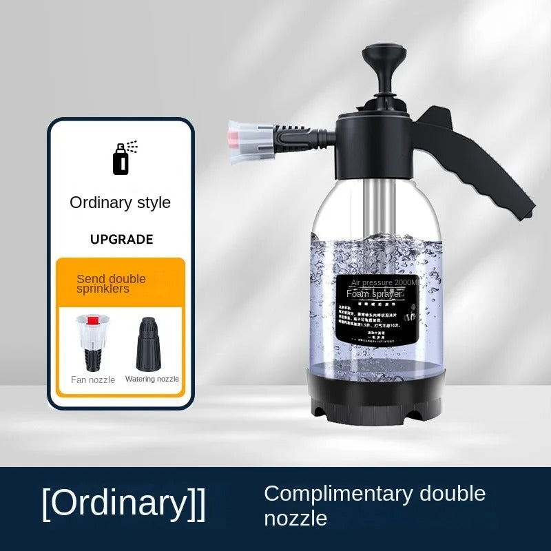 Belro high pressure car foam washer for men's clothing, showing foam spray and cleaning attachment in use