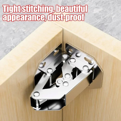 Set of 10 Belro cabinet hinges for furniture doors, showing metal hinges with mounting plates and screws.