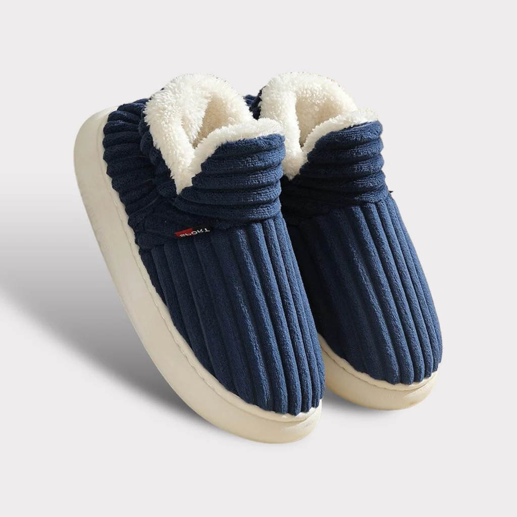 Belro boutique warm slippers with plush lining and cozy design, ideal for indoor footwear and comfort.