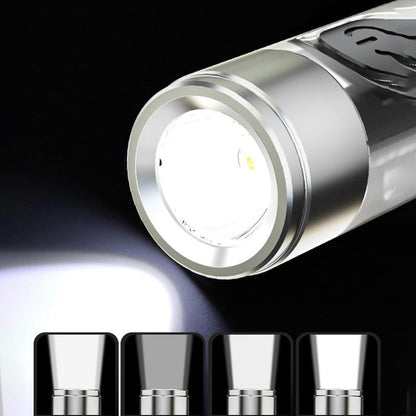 Belro rechargeable keychain flashlight showing compact design with LED light and keyring attachment for portable illumination.