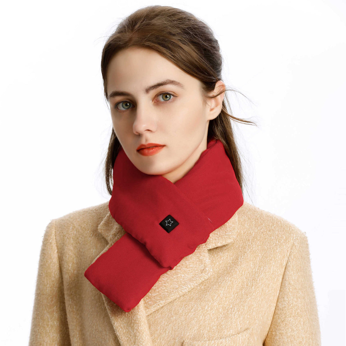 Belro electric heating scarf neck warmer, soft and cozy, designed for pain relief and warmth during cold weather.