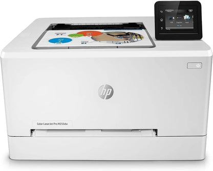 Wireless HP Color LaserJet Pro M255dw printer with Casavibeo branding, showing the front view and control panel.