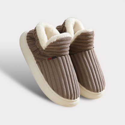 Belro boutique warm slippers with cozy plush lining and soft fabric upper, perfect for comfortable indoor footwear.