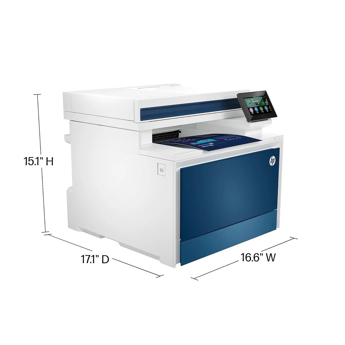 Casavibeo HP Color LaserJet Pro MFP 4303fd multifunction printer with paper tray and control panel, ready for office use