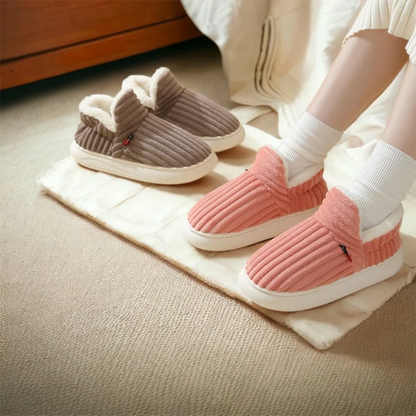Belro boutique warm slippers with plush lining, cozy slip-on footwear perfect for cold weather comfort and indoor wear.
