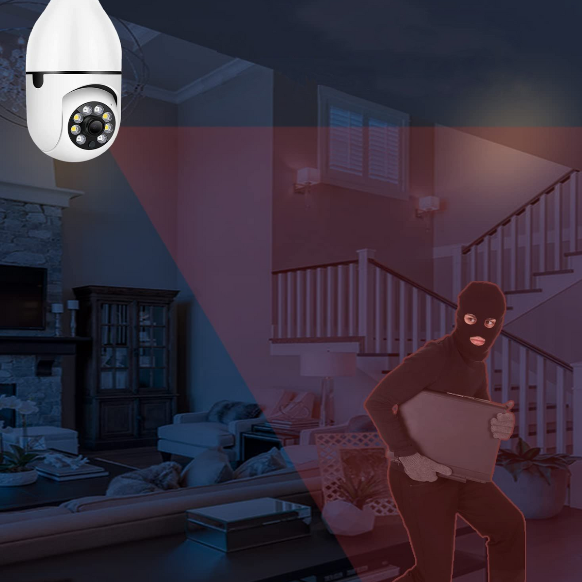 Belro wireless smart HD security camera for indoor and outdoor use, mounted on a wall with a clear view of the area.
