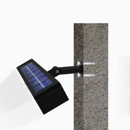Belro waterproof solar-powered outdoor garden landscape lamp illuminating a garden pathway at dusk.