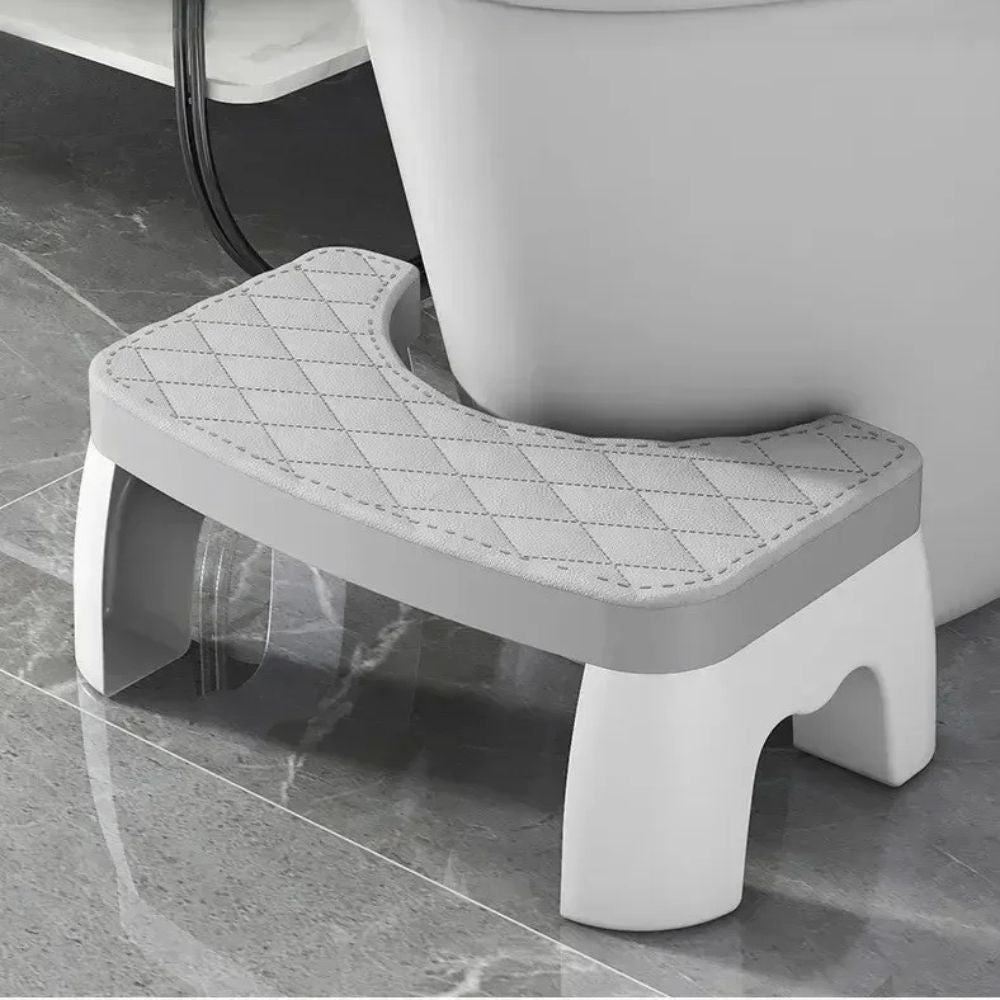 Belro non-slip compact toilet squat stool with textured surface, designed for improved bathroom hygiene and ease of use.