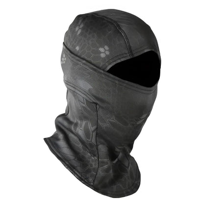 Belro fleece-lined camouflage balaclava full face mask, warm winter clothing accessory with full head and face coverage.