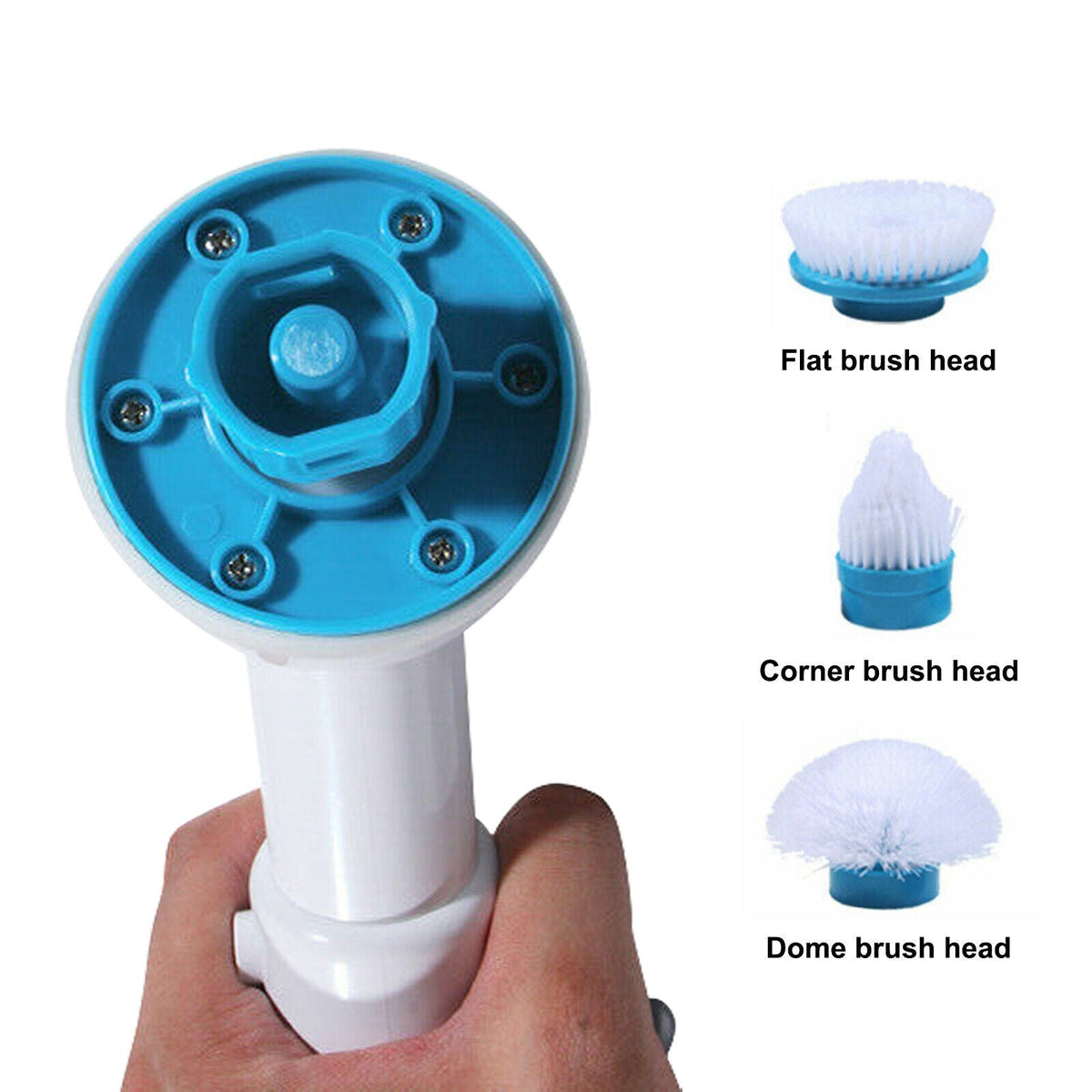 Belro electric spin scrubber for deep cleaning in home and garden, showing the handheld device with spinning brush head.