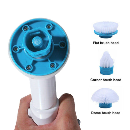 Belro electric spin scrubber for deep cleaning in home and garden, showing the handheld device with spinning brush head.