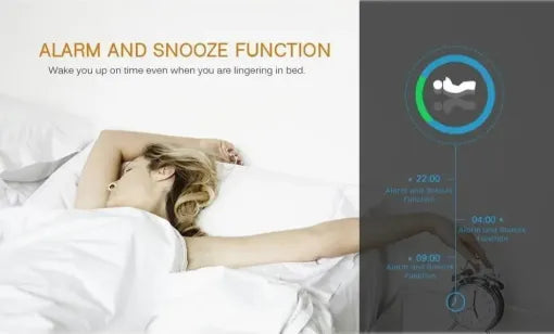 Belro digital alarm clock with smart mirror design, desktop bedside clock with nightlight feature for home decor and functionality.