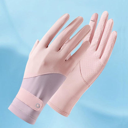 Belro women's breathable UV sun protection driving gloves showing lightweight fabric and snug fit for outdoor driving.
