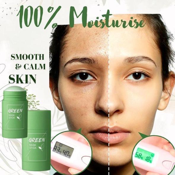 Belro Green Tea Clay Deep Cleanse Mask Stick, natural facial mask with green tea for deep cleansing and skin revitalization.