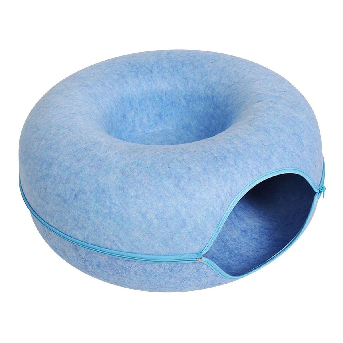 Belro Tunnel Interactive Cat Bed in vibrant colors, designed for playful cats to hide and rest comfortably.