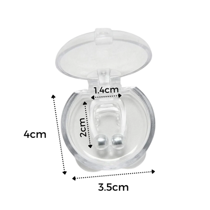 Belro nose plug designed to stop snoring, shown in a close-up image, fits comfortably inside the nostrils for better sleep.
