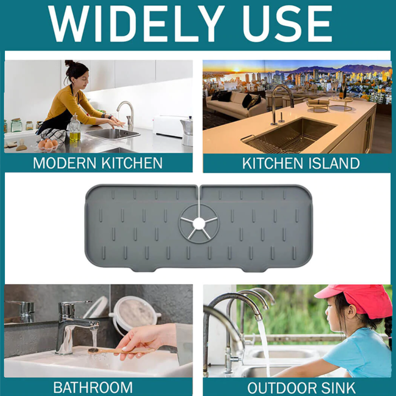 Belro silicone faucet handle drip catcher tray for tools and hardware, designed to catch drips and protect surfaces.