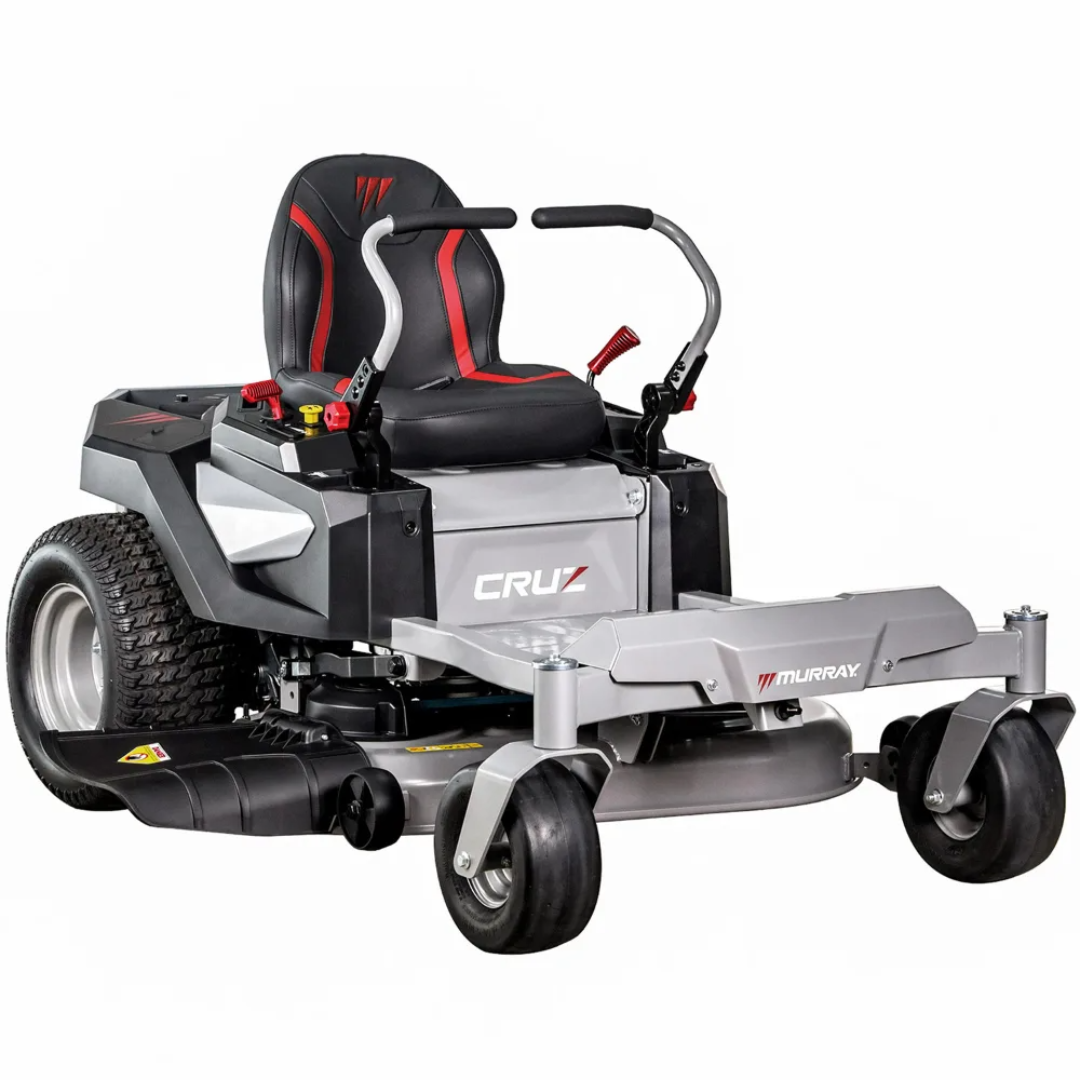 Casavibeo Cruz 42-inch mower with Briggs & Stratton EX1900 540cc engine and dual hydrostatic transmission, shown in image.
