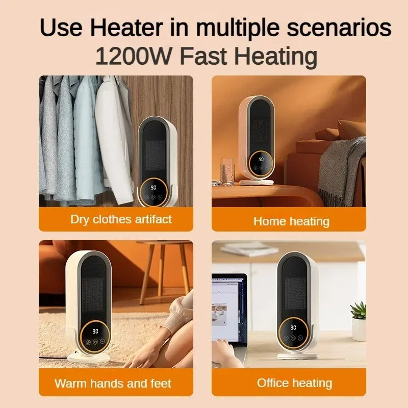 Belro mini space heater, compact electric heater for home use with adjustable temperature control and safety features.
